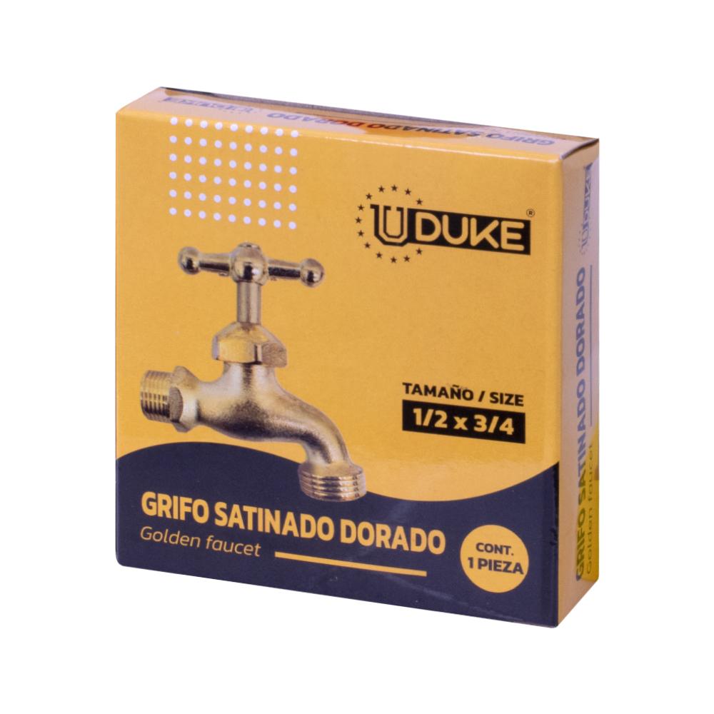 Grifo Satinado Dorado Uduke En Caja Ht1228