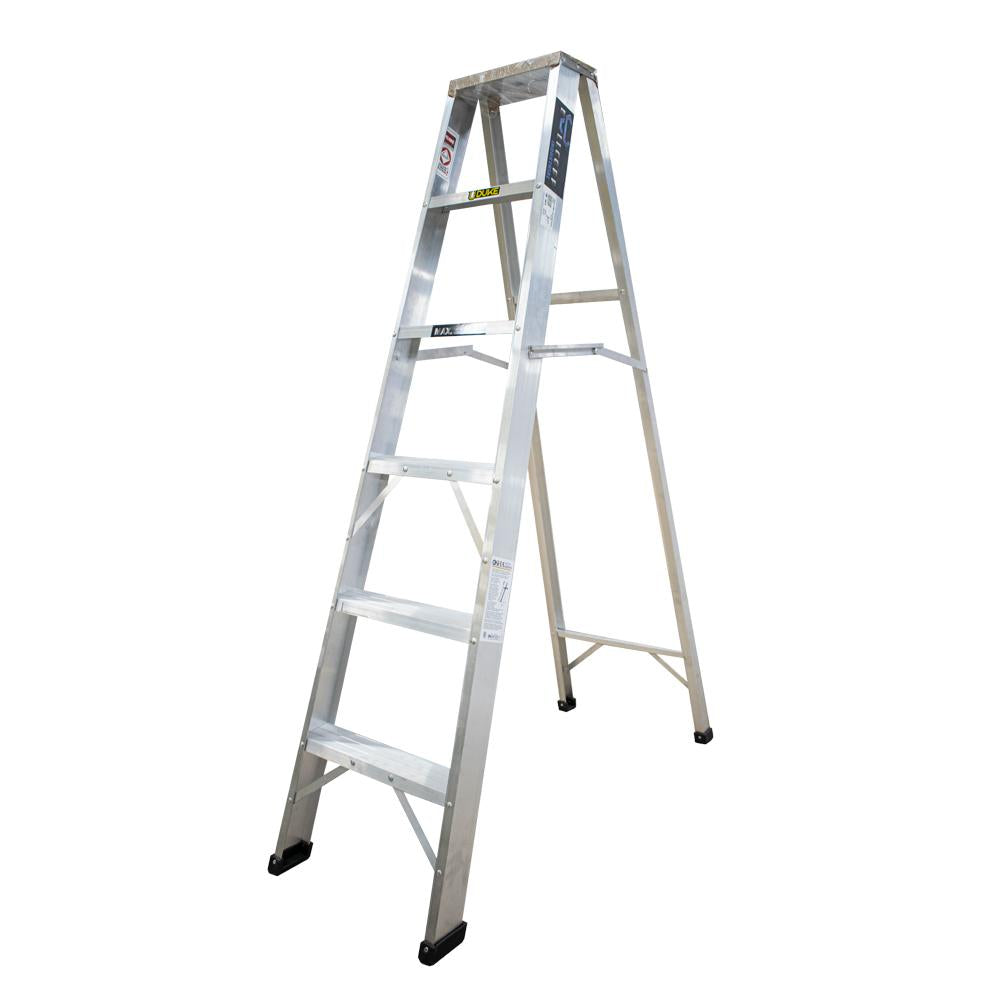 Escalera De Aluminio 5 Peldano 6 Pasos T1 Industrial Cap 180 Kilos Uduke Con Plataforma 170 Cm Ht1315N