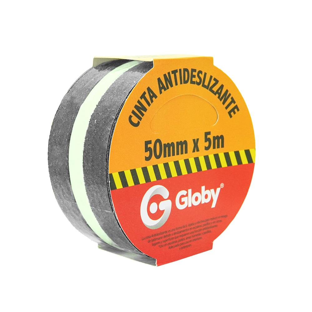 Cinta Adhesiva Antideslizante 2 X 5 Mts Reflectiva Negra Pt032