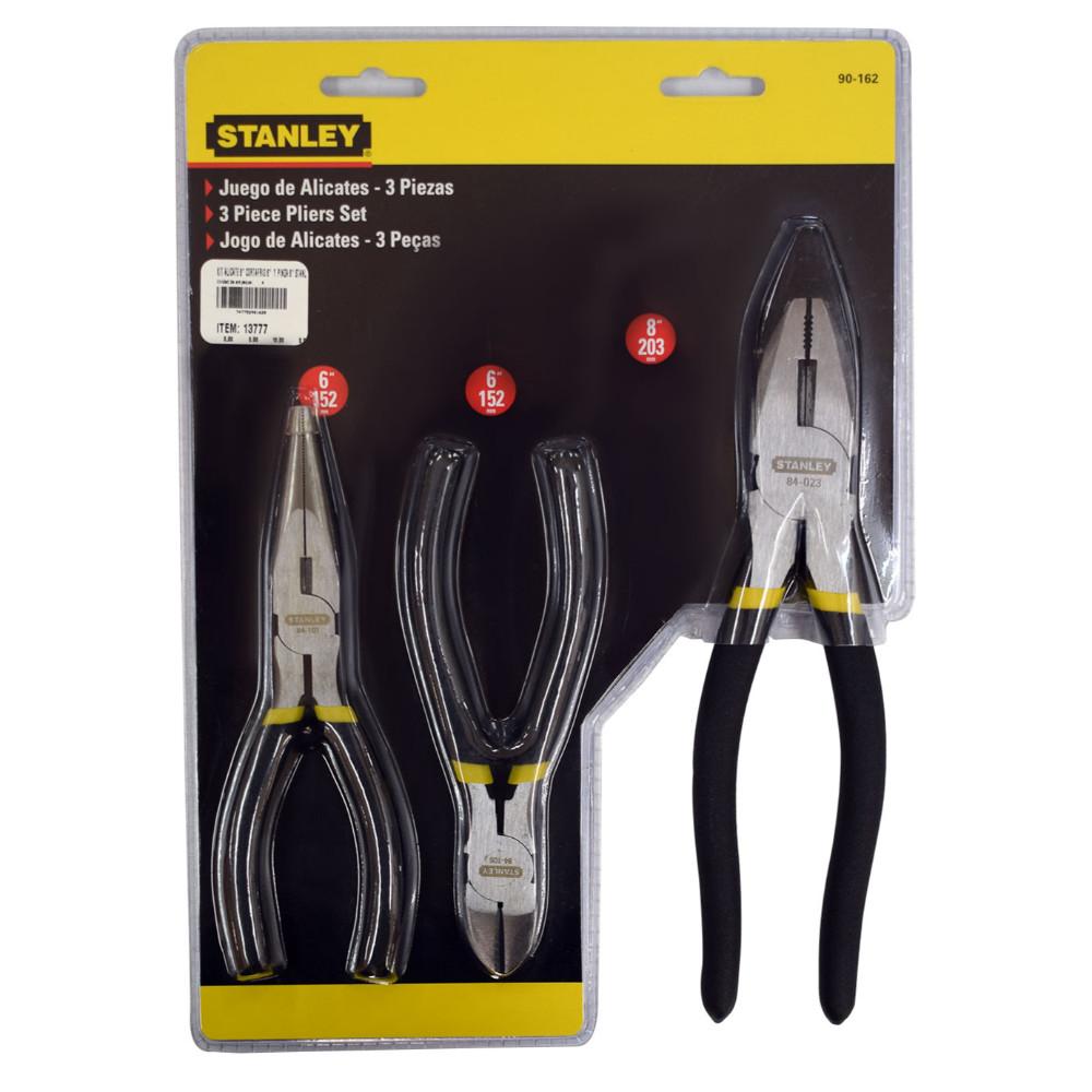 Kit Alicate 8 Cortafrio 6  Y Pinza 6 Stanley 90162Lajuego X 3