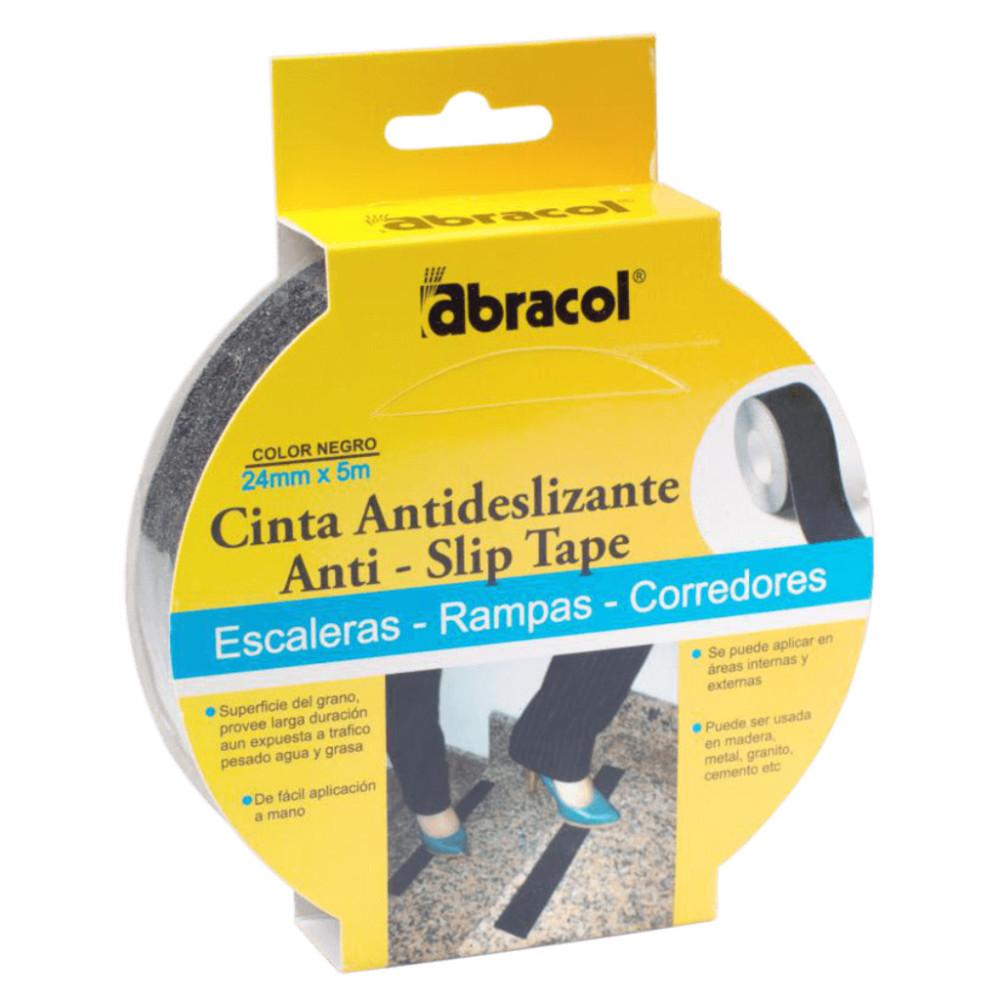 Cinta Antideslizante Abracol Grada 1 X 5 Mts Negra Scciantneg24
