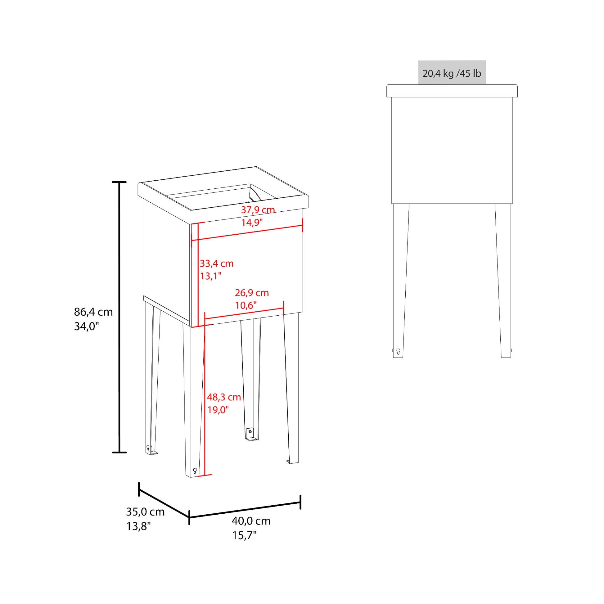 Mueble Lavadero Bari 86X35X40 Rta Blanco Zf