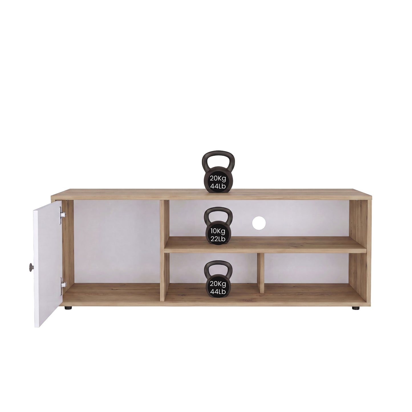 Rack De Tv 55'' Noah Rta Macadamia Blanco