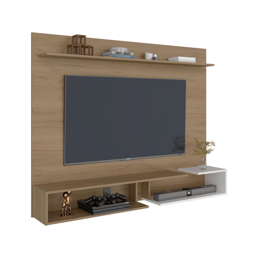 Panel De Tv 65" Desa 128X164X28 Rta Fresno Blanco Zf