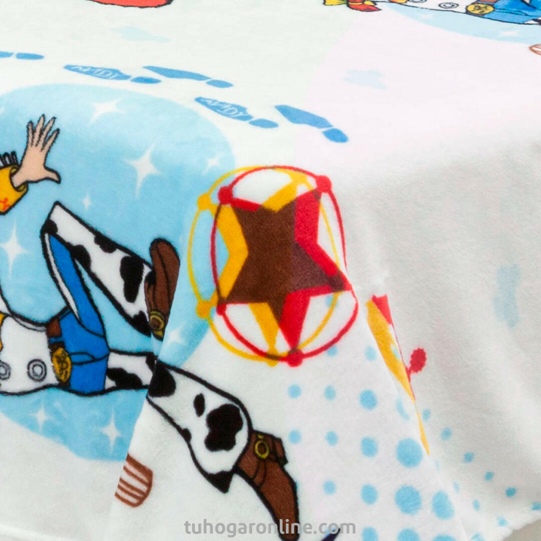 Cobija Infantil Piel De Durazno Disney Toy Story Celeste Estampados Animados