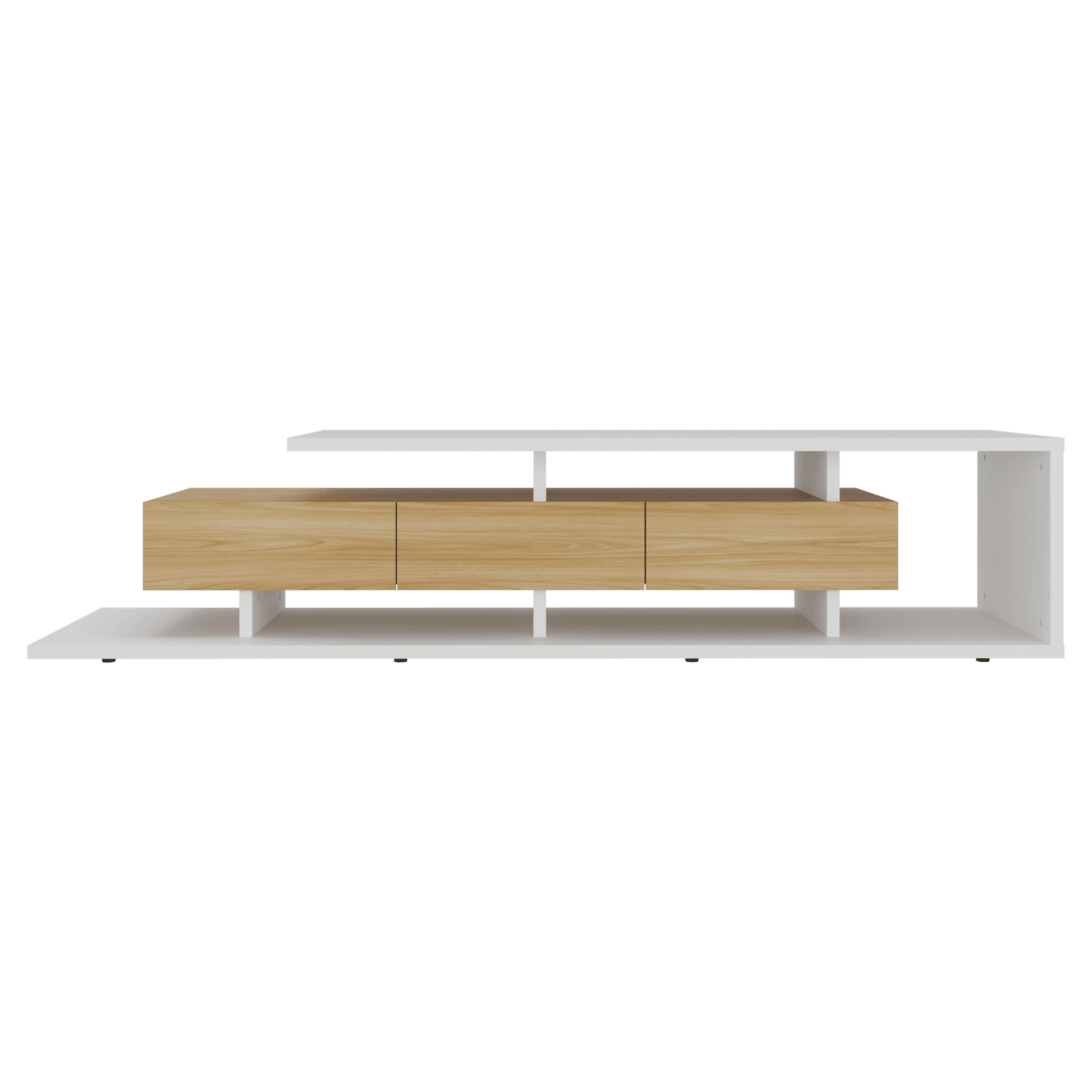 Rack De Tv Quito 44X200X50 Rta Blanco Mqz Fresno
