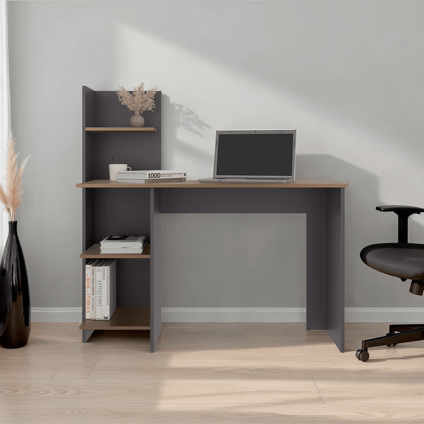 Escritorio Vilna 110X110X43 Rta Plomo Ambar