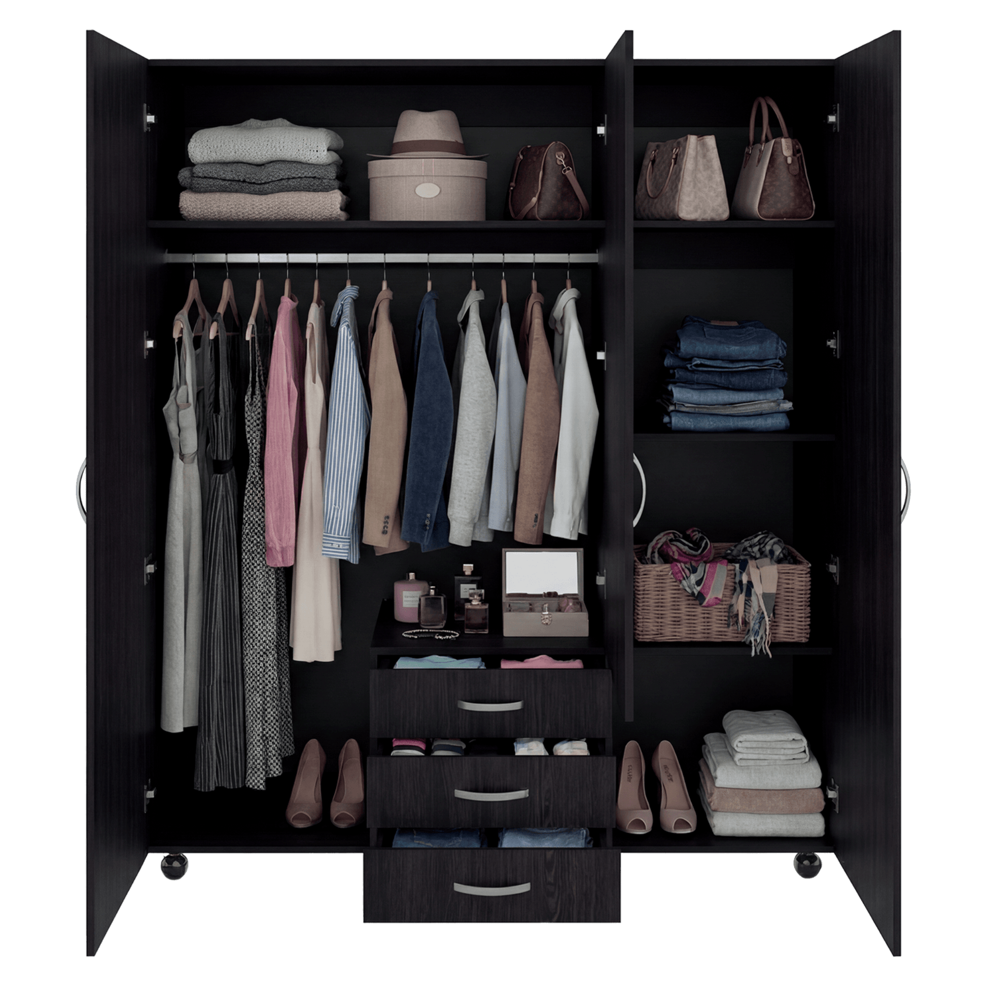 Closet Luciano 177X150X48 Rta Wengue Zf
