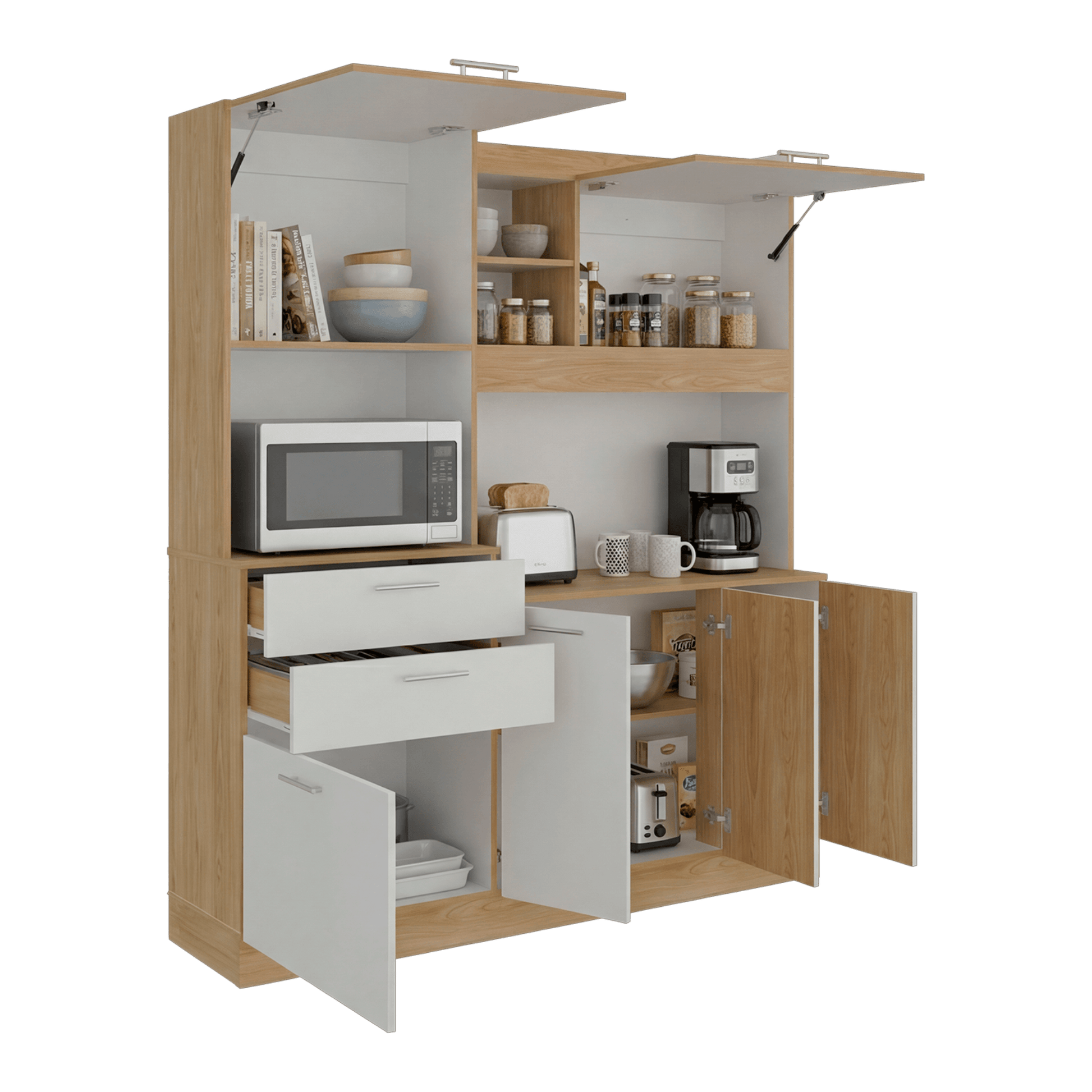 Alacena Cinnamon 190X160X40 Rta Fresno Eu Blanco