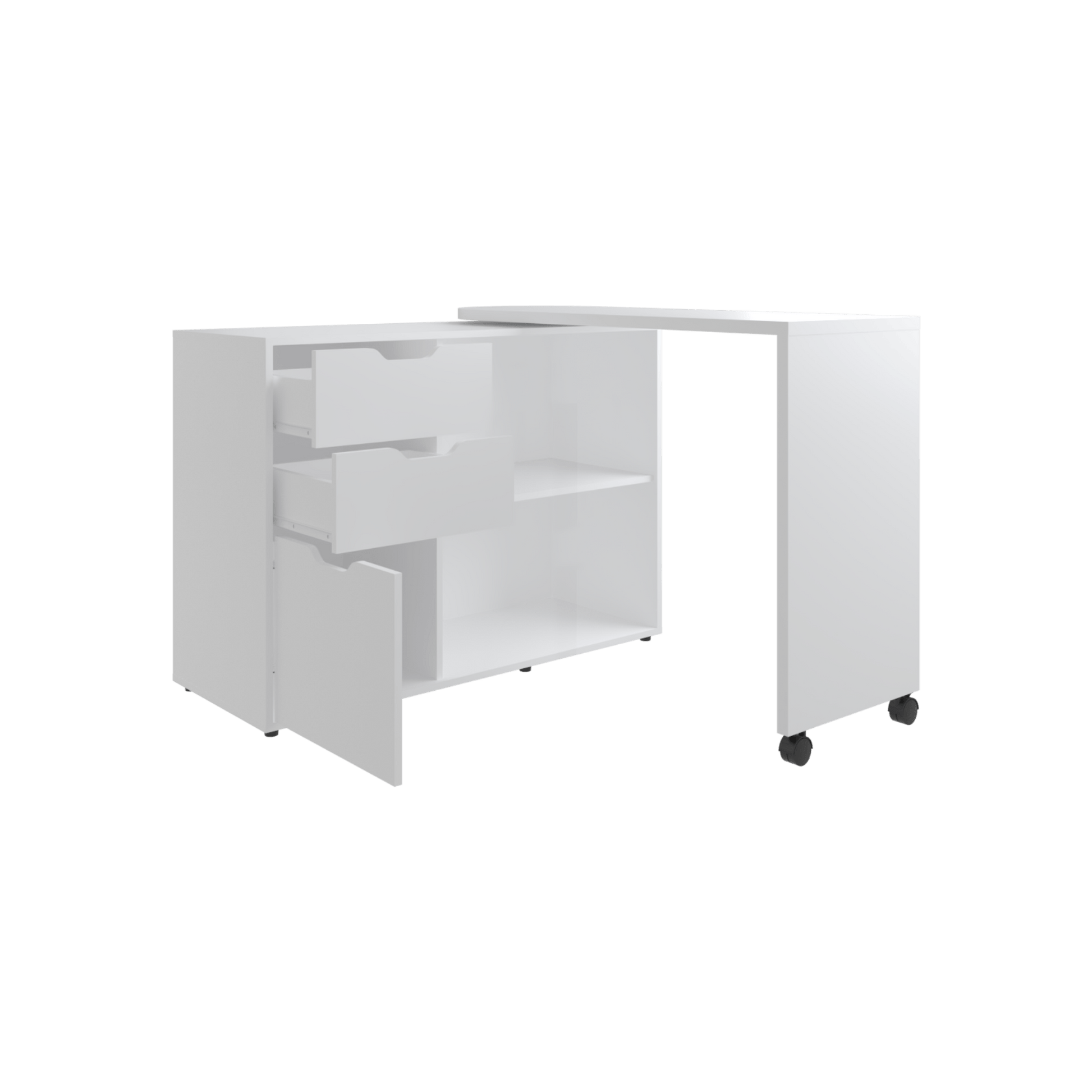 Escritorio Rotable Mova 80X112X41 Rta Blanco Mqz Zf