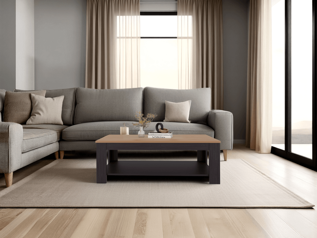 Mesa De Centro Cecil 41X120X60 Rta Wengue Fresno Zf