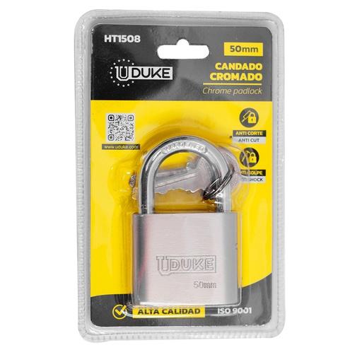 Candado 50Mm Cromado Pulido En Blister Uduke Ht1508