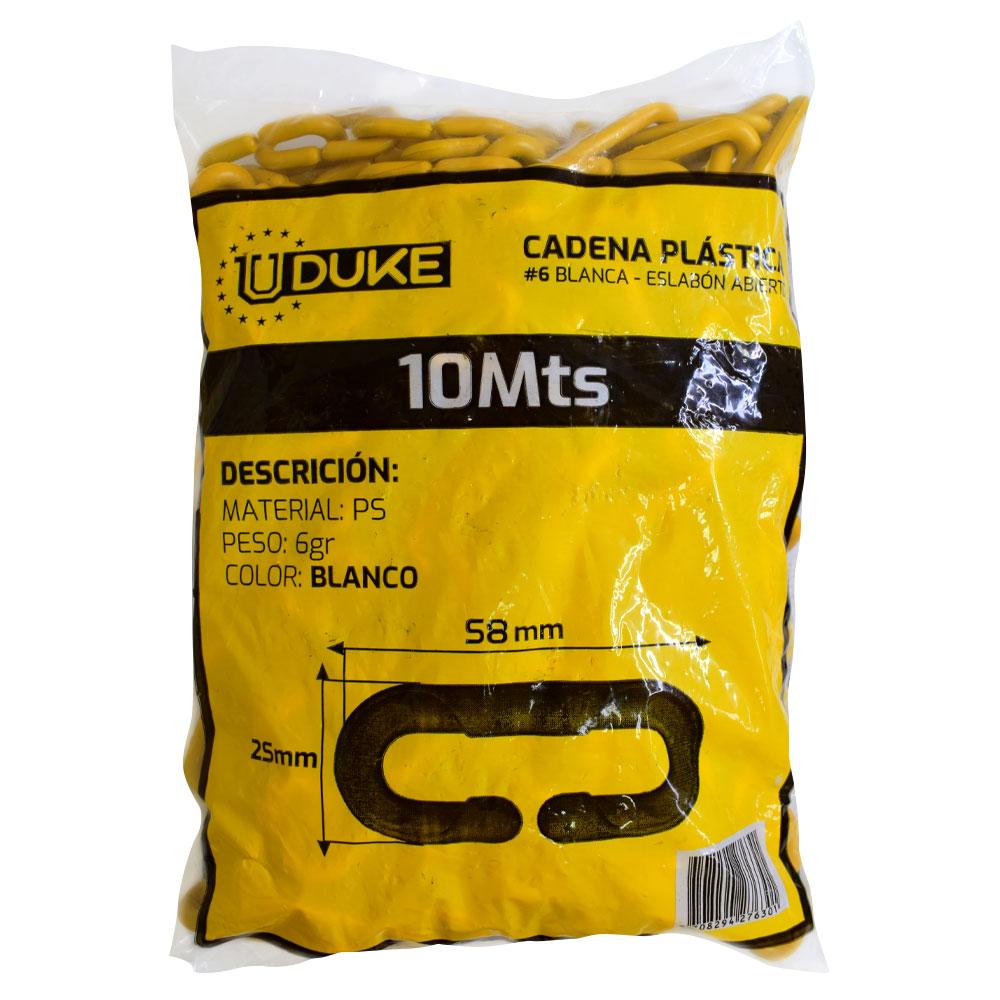 Cadena Plastica  6 Amarilla Eslabon Abierto X 10 Mts Uduke