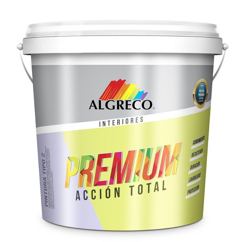 Pintura Vinilo Premium Tipo 2 Blanco Almendra Cuñete 90400205 Algreco