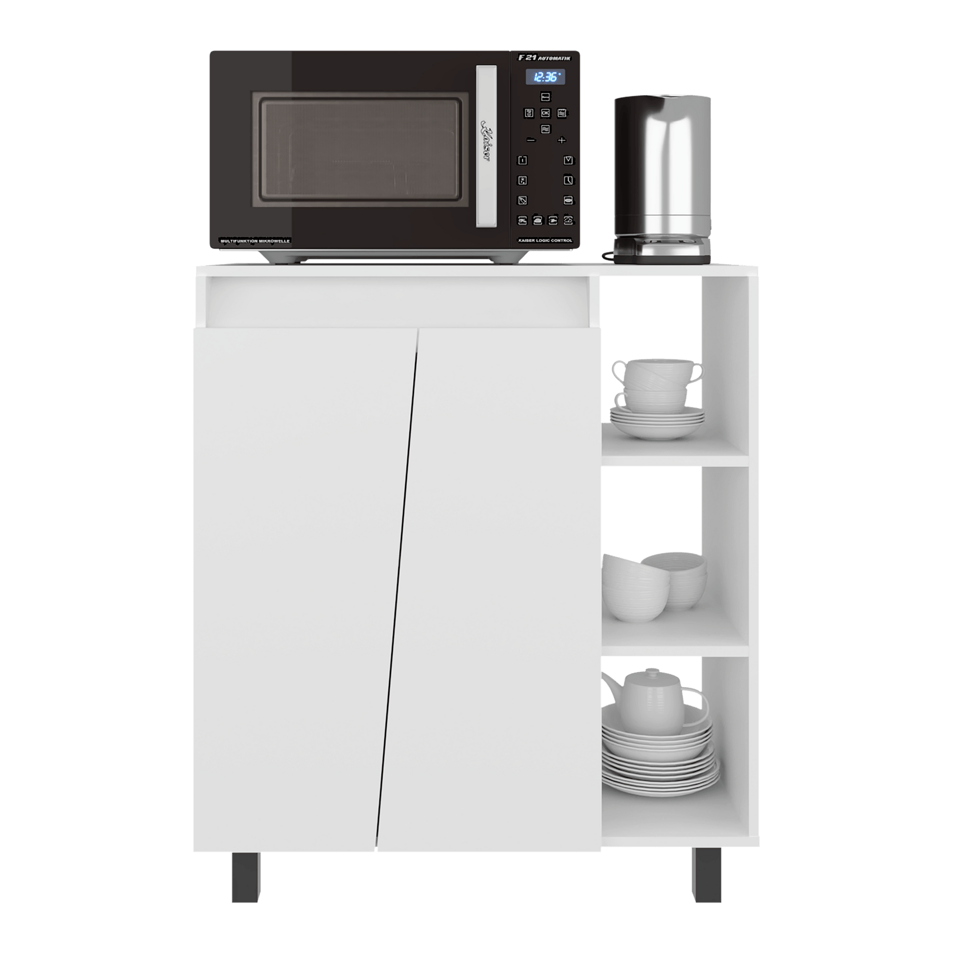 Mueble Microondas Cesena 92X80X41 Rta Blanco Zf