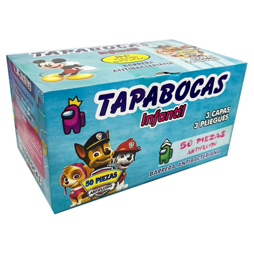 Mascarilla Tapa Boca Nino Motivos Tela Quirurgica Sms Termosellado 3 Capas Caja X 50Precio X 50