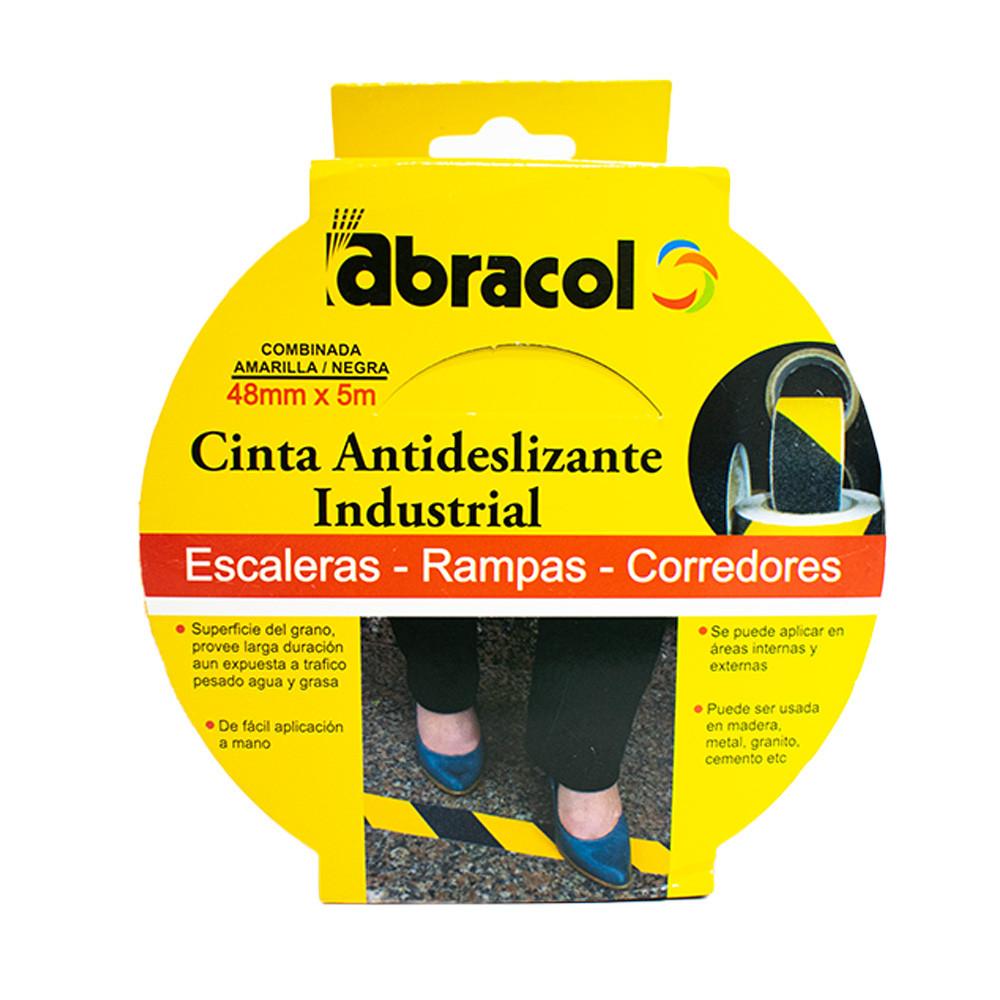 Cinta Antideslizante Abracol Grada 2 X 5 Mts Negraamarilla Scciantyn48