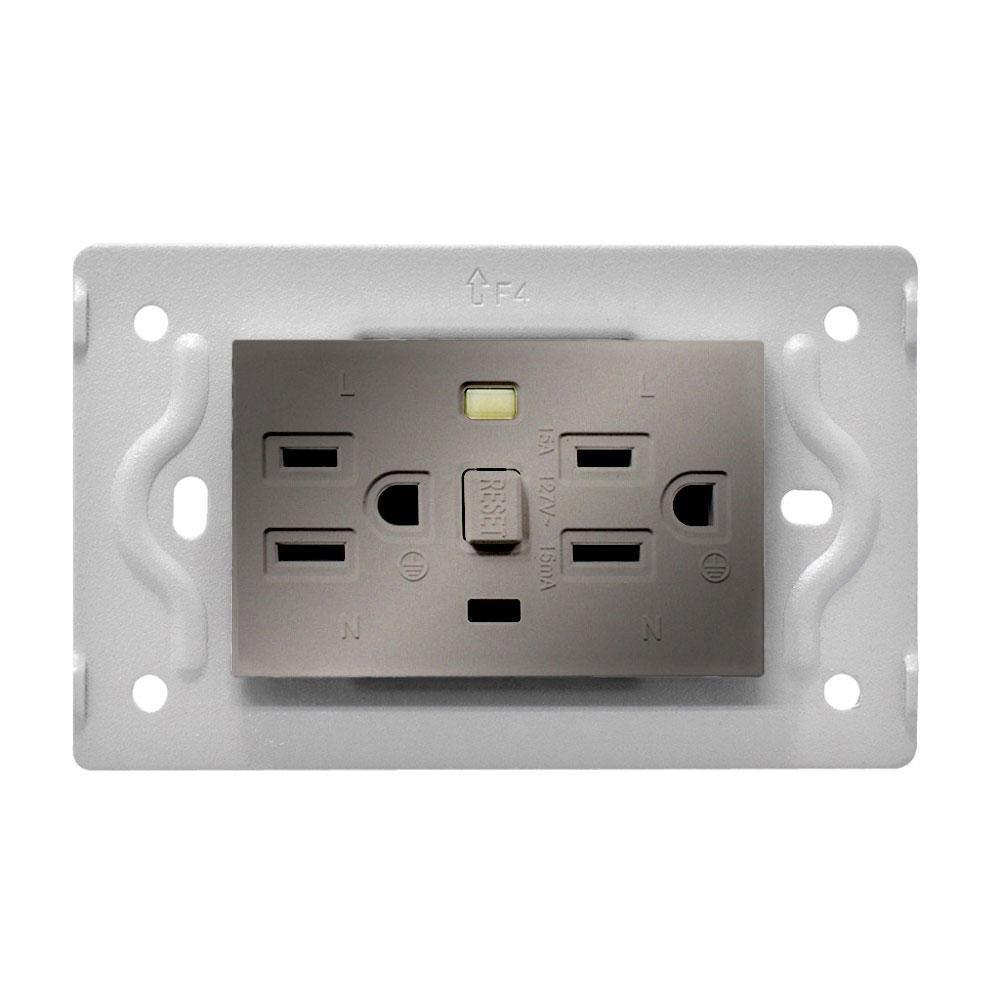 Toma Doble Gfci Luxor Gris Duke Energy 15A127V V3020