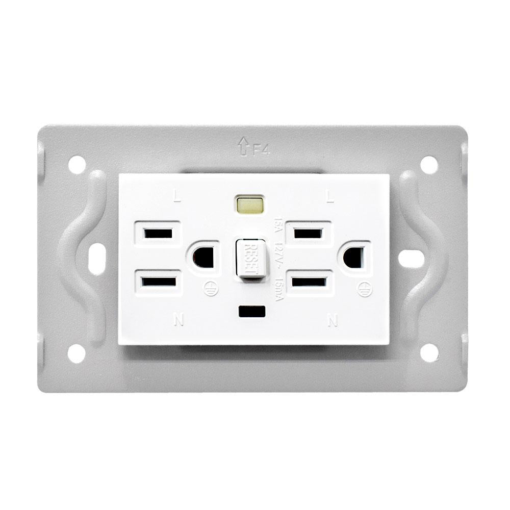 Toma Doble Gfci Luxor Blanco Duke Energy 15A127V V9020