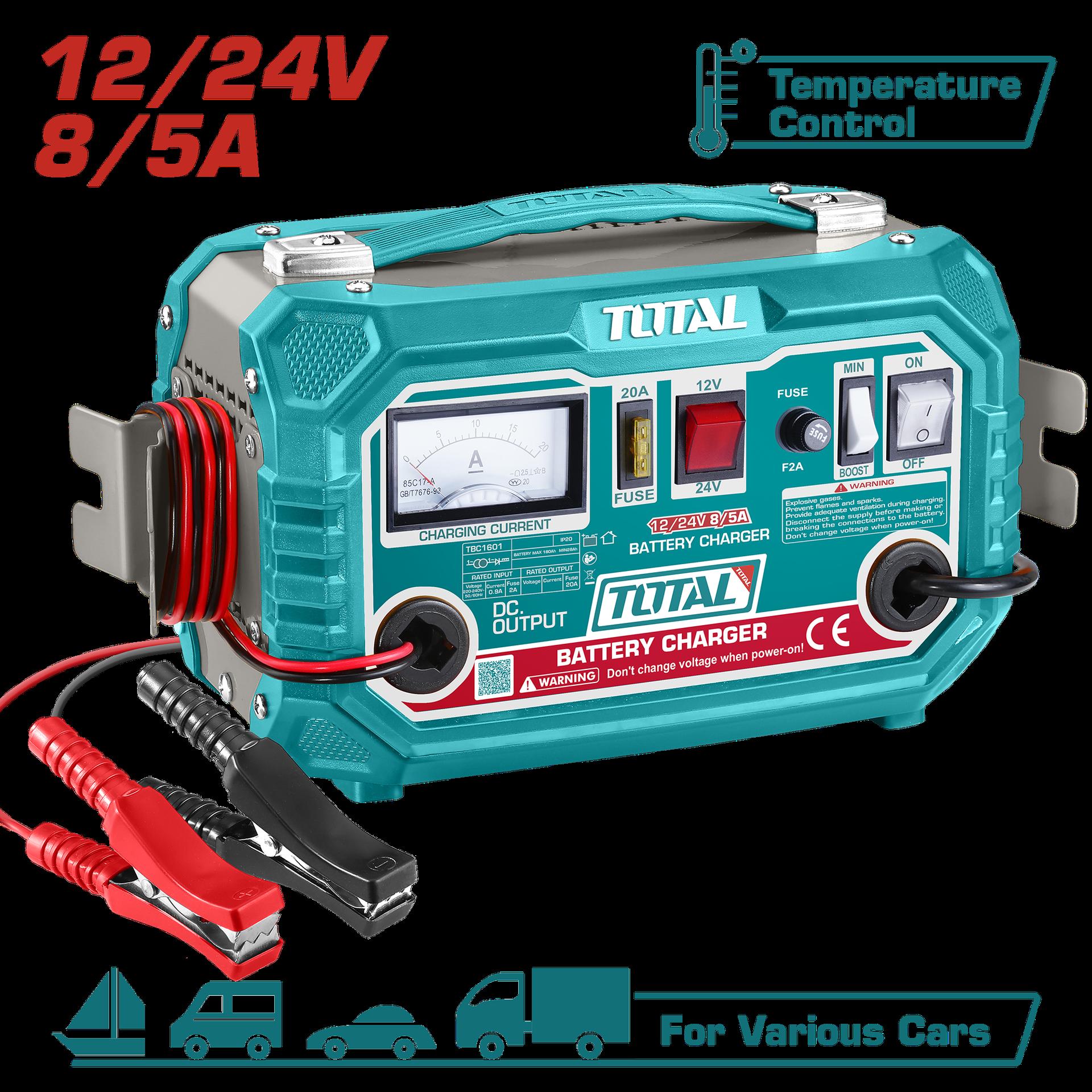 Cargador De Bateria Para Carro 12V24V 85Amp Total Utbc1601