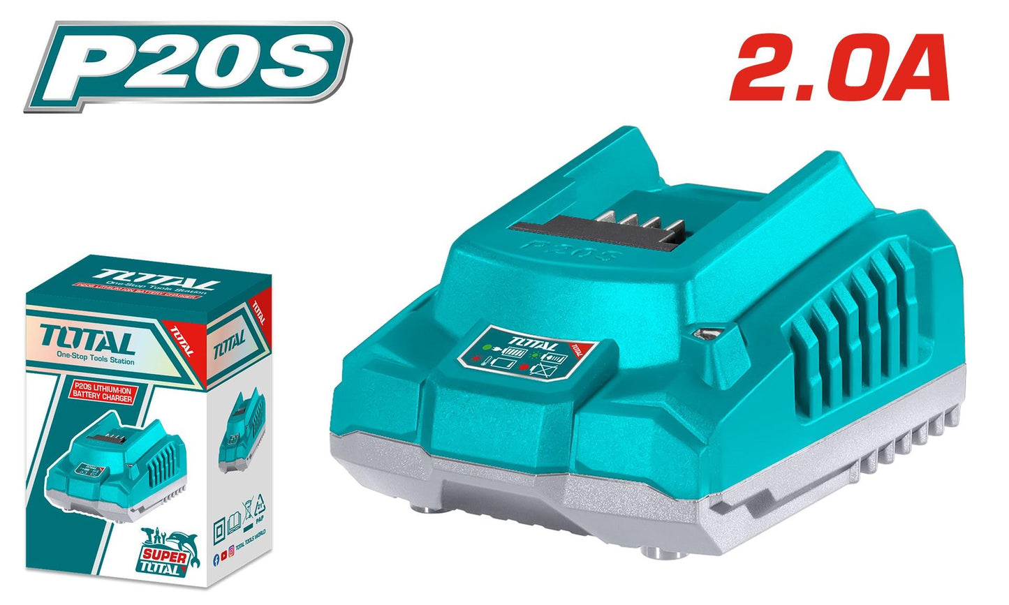 Cargador De Bateria 20V Industrial Inteligente Total Utfcli2001