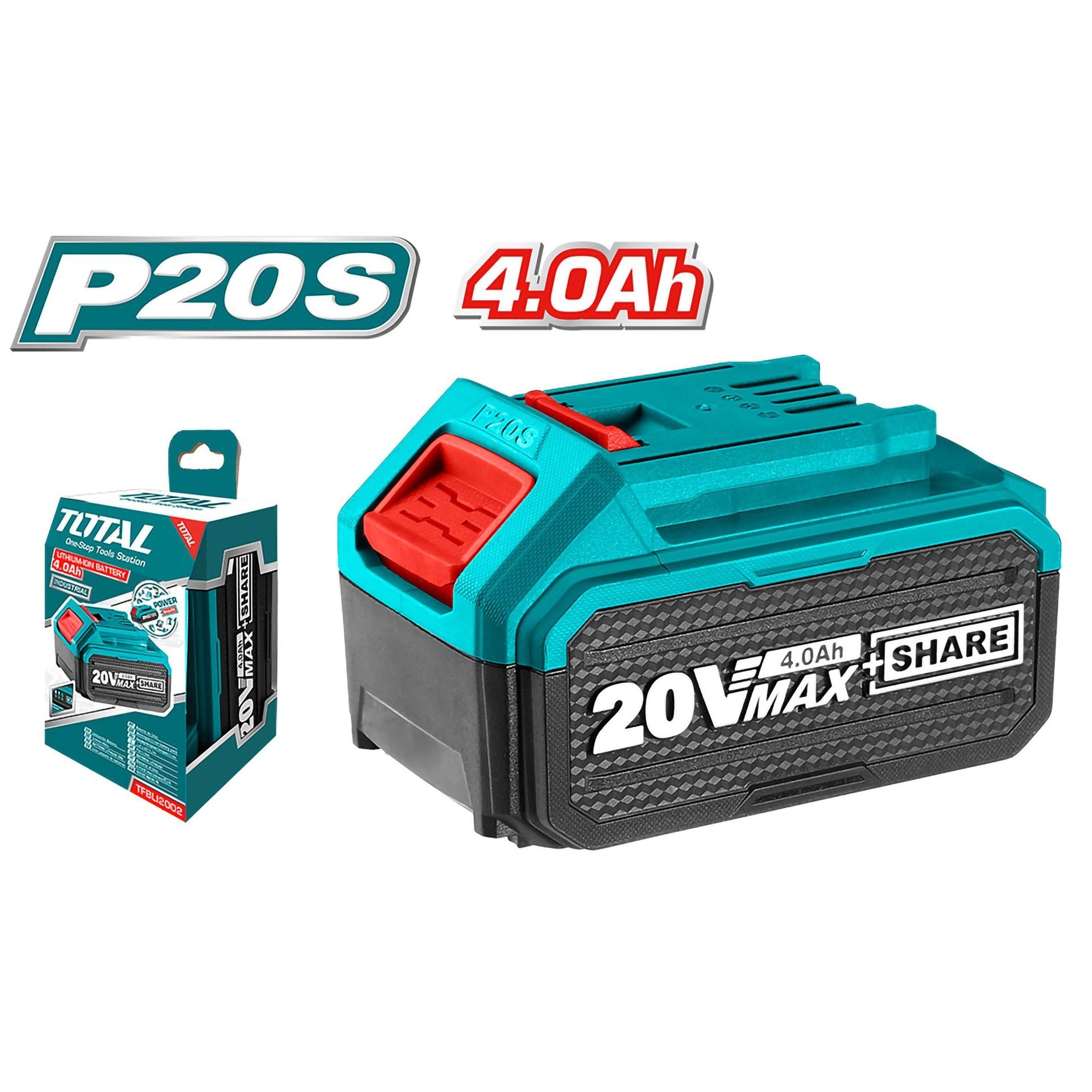 Bateria 20V 40Ah Industrial Ion Lithium Total Tfbli2002