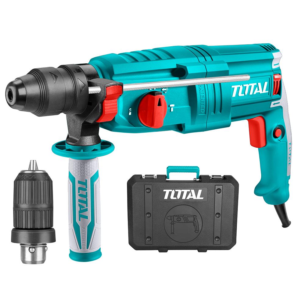 Taladro Rotomartillo Sds Plus 800W 120V Caja Plastica Incluye Mandril 3 Brocas 2 Cinceles Total Uth3082682
