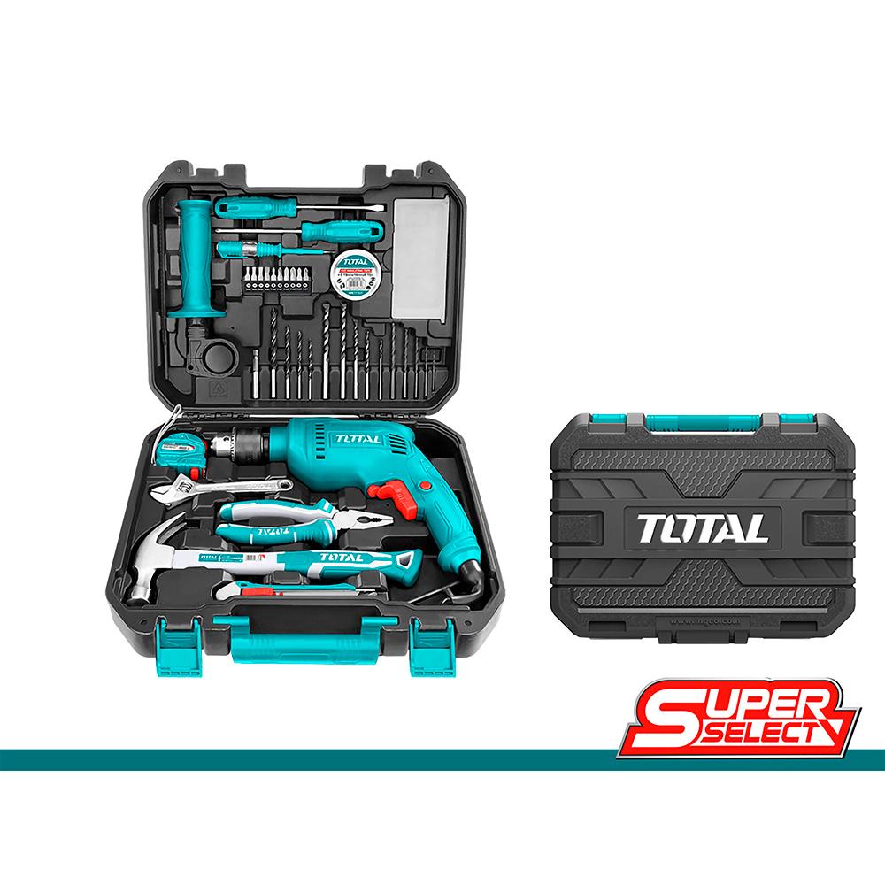 Taladro Percutor 12 680W Vvariable Con Estuche Plastico Incluye 115Pzs Super Select Total Uthkthp1152