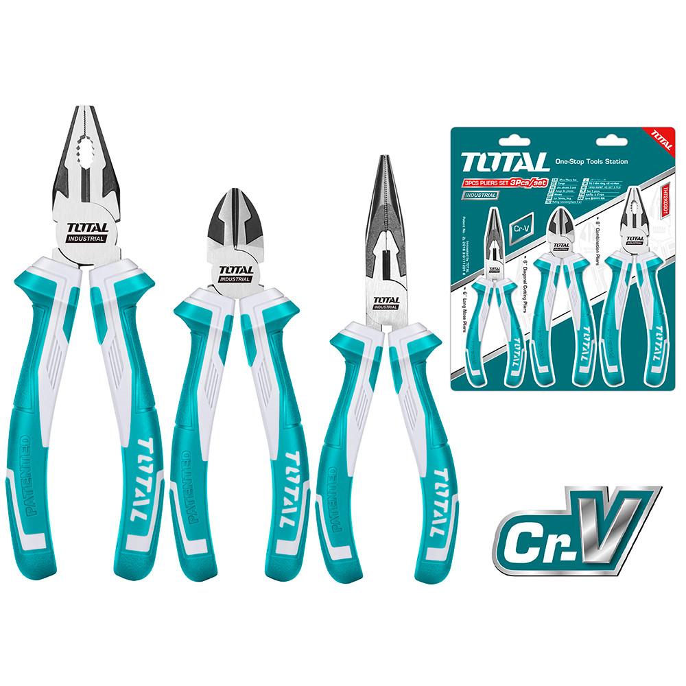Juego De Alicates X 3 Pzs Industrial Cromo Vanadium Pinza 6Cortafrio 6Alicate 8 Total  Tht2K0301