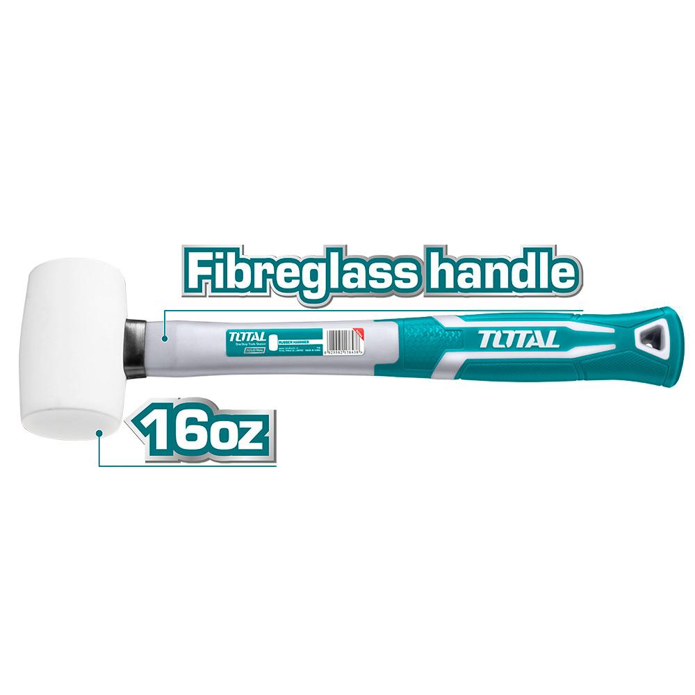 Martillo Chipote 16Oz Industrial Blanco Mango Fibra Vidrio Total Tht761636