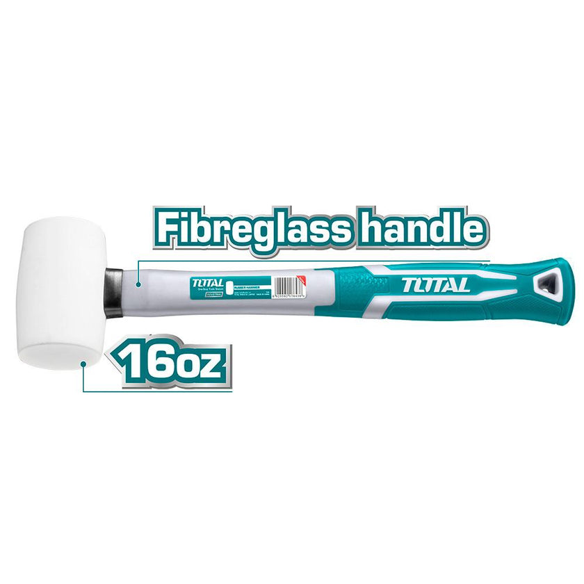 Martillo Chipote 16Oz Industrial Blanco Mango Fibra Vidrio Total Tht761636