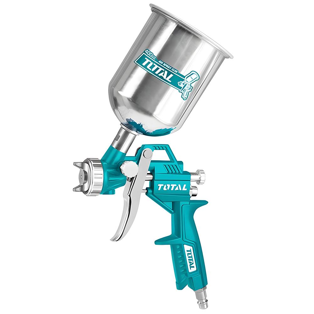 Aerografo 400Cc Vaso Aluminio Abanico Alta Presion Total Tat10401