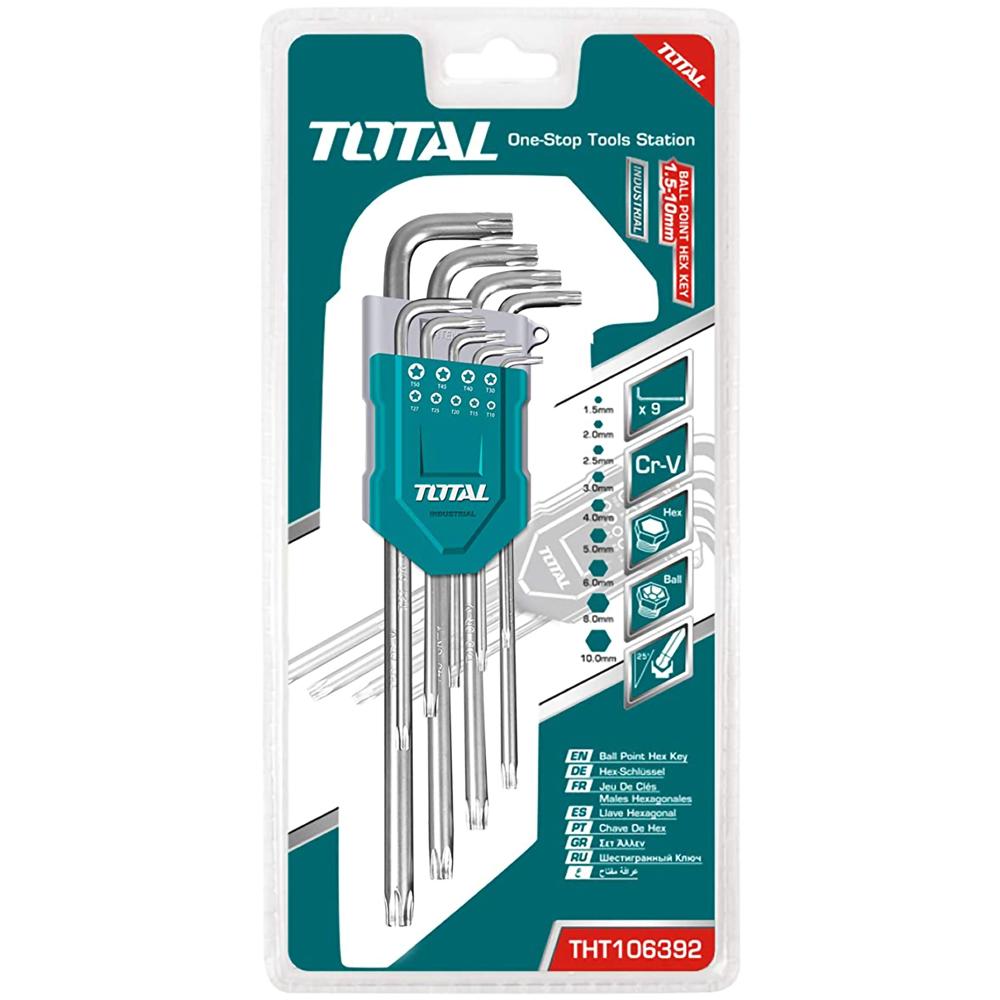 Torx Industrial Juego X 9 Pzs Largo Total Tht106392