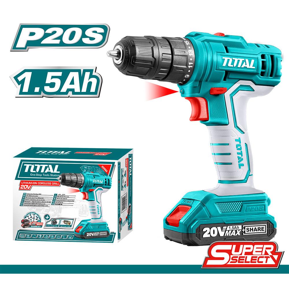 Taladro Inalambrico 38 20V Bateria Ion Litio Y Cargador Incluido Super Select Total Utdli20011