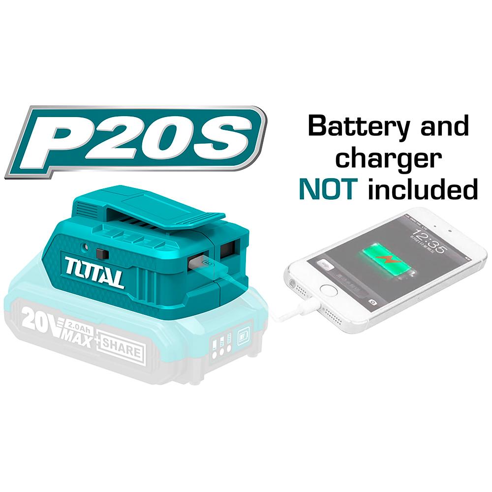 Cargador Usb 20V Para Celulares Y Otros Equipos Bateria Y Cargador No Incluido Total Tucli2001