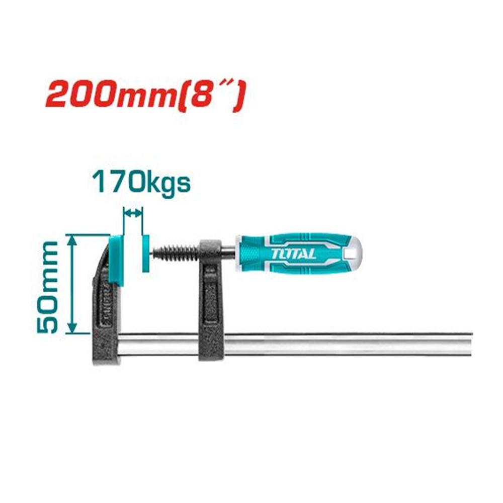 Prensa Sargento En F 50X200Mm Industrial Graduable Total Tht1320502