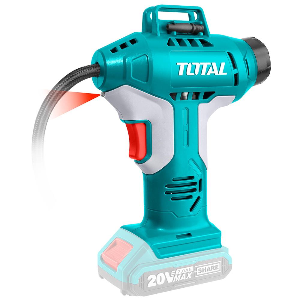 Compresor Mini Inalambrico 20V 150Psi Para Carro Bateria Y Cargador No Incluido Total Tacli2001