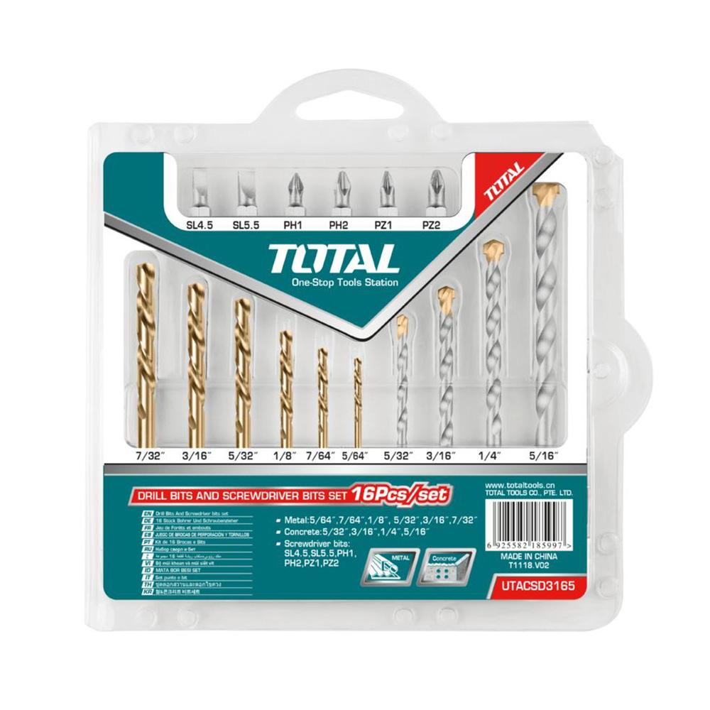Brocas Y Puntas Juego X 16Pzs Total Utacsd3165