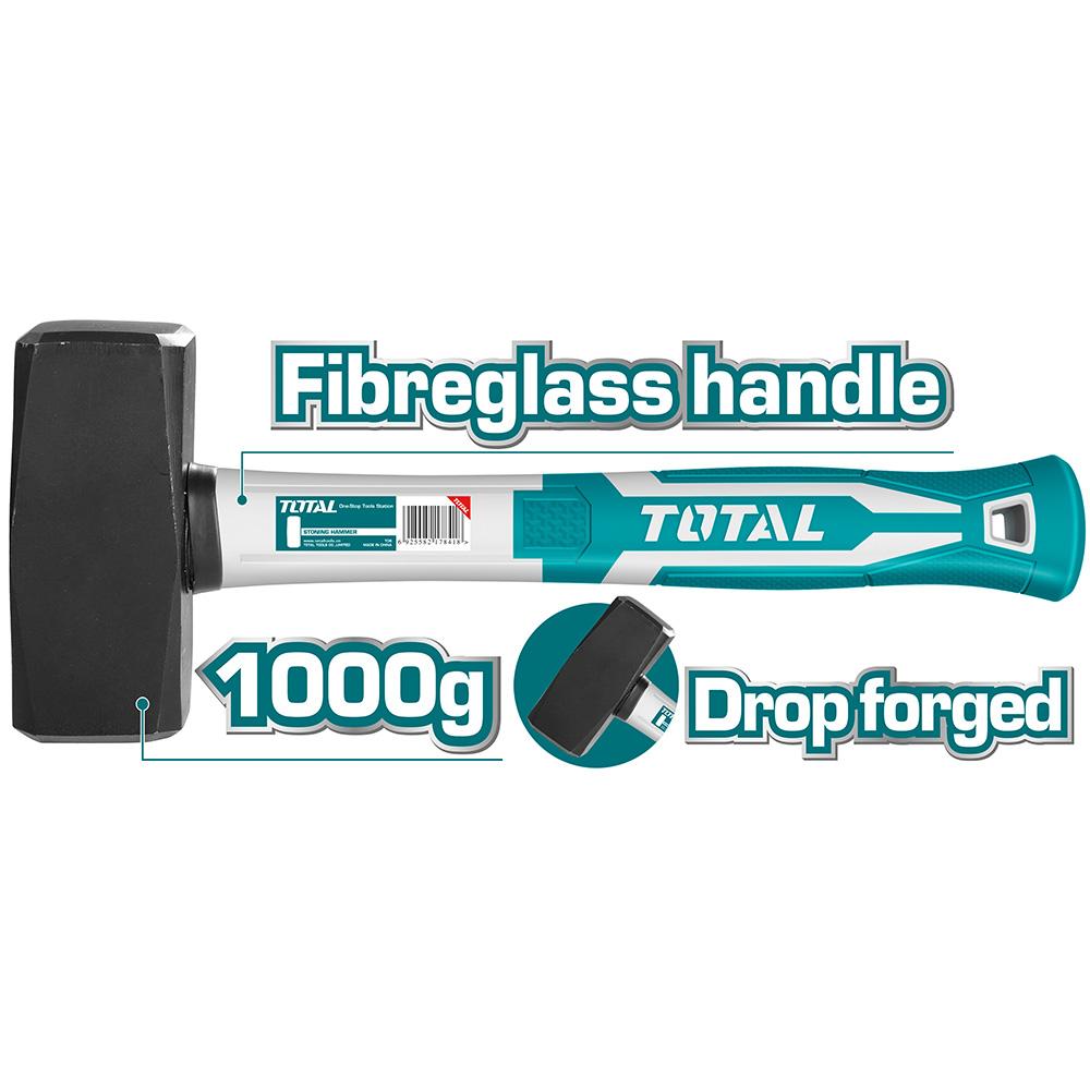 Porra 2Lb Hierro Mango Fibra Vidrio Total Tht7210006