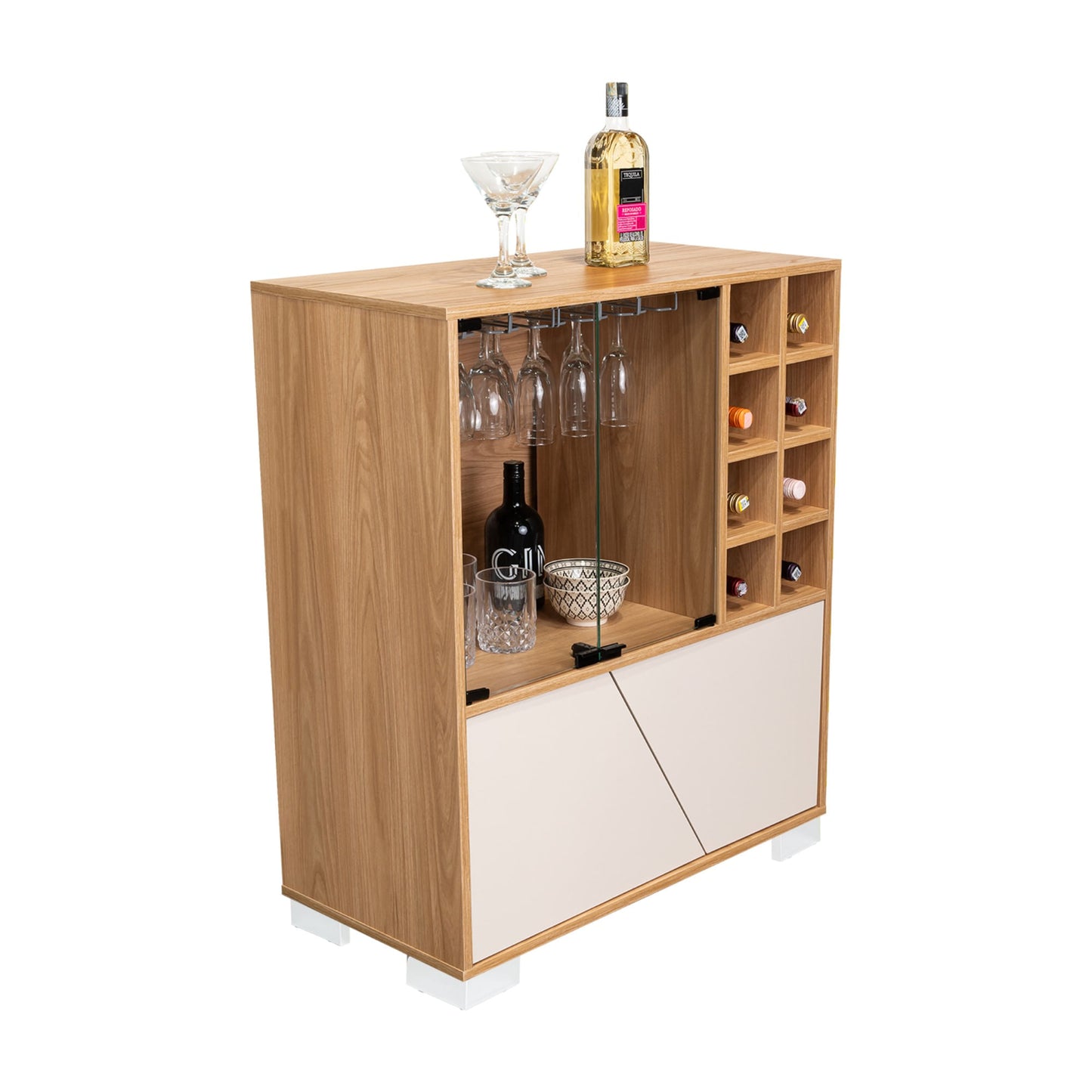 Bar Bajo Fraktal 94X78X40 Rta Fresno Capri