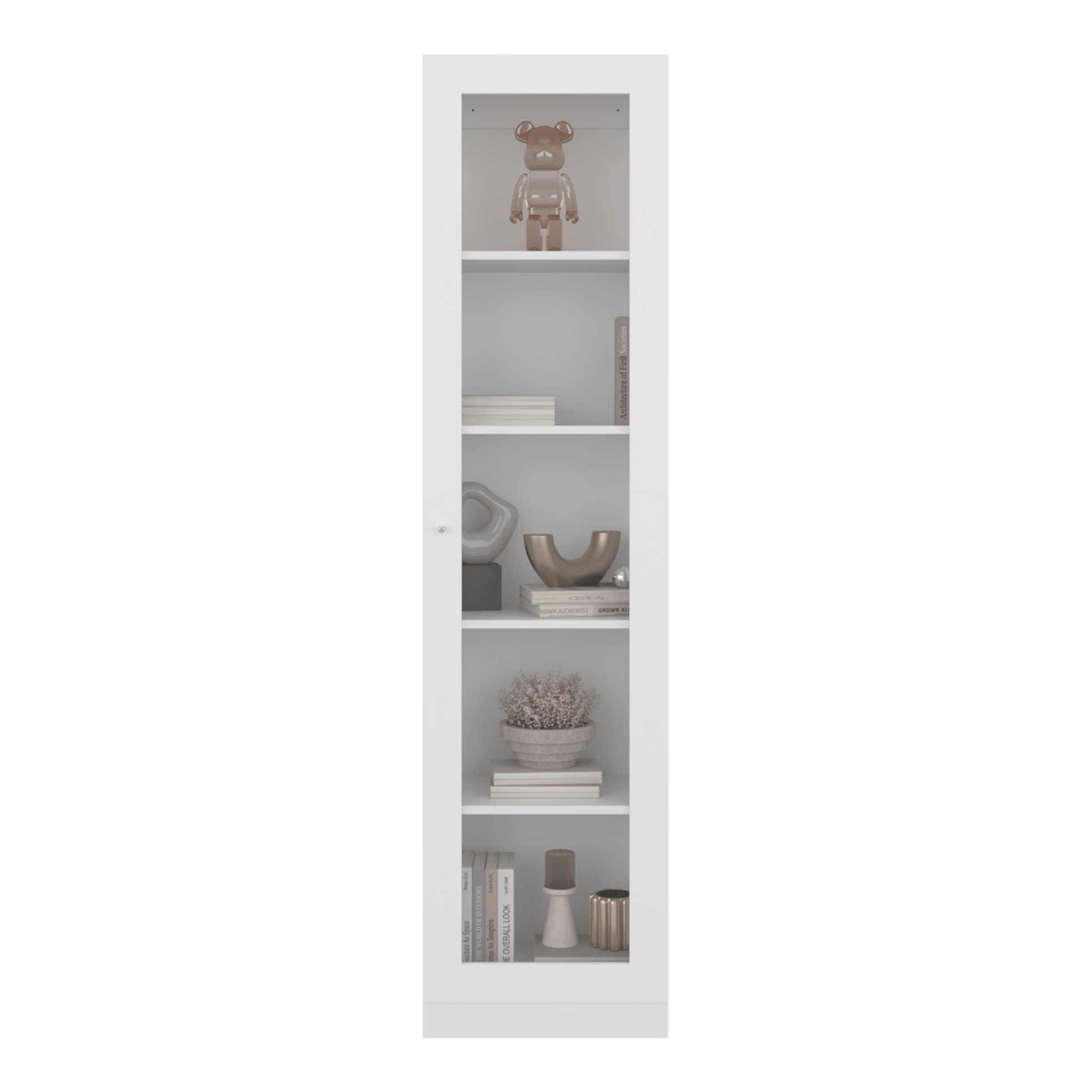 Vitrina Home E6 180X45X31 Rta Blanco Mqz Zf