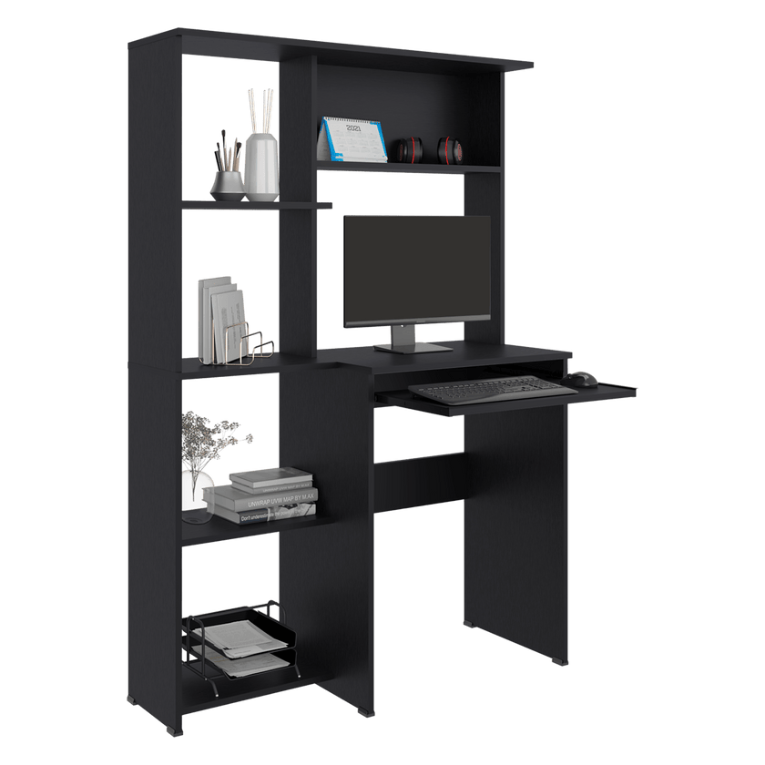 Centro De Computo Con Biblioteca Alden Eco 150X100X40 Rta Wengue