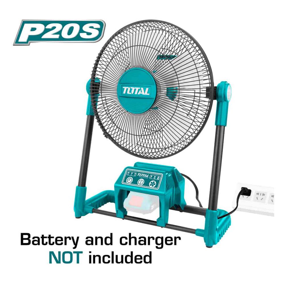 Ventilador Inalambricoelectrico 3 Velocidades Industrial Bateria Y Cargador No Incluido Total Utfali2001