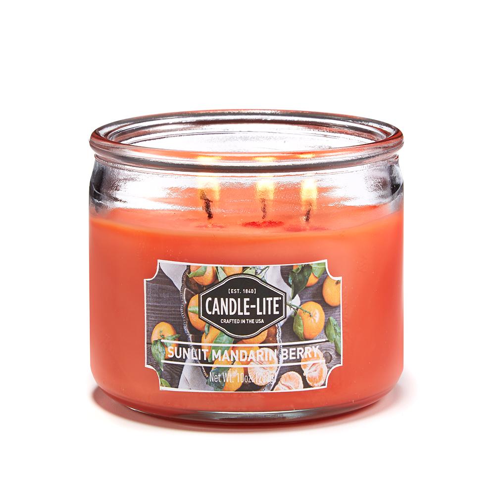 Vela 10 Oz Tres Mechas Sunlit Mandarin Berry Candle Lite 1879271