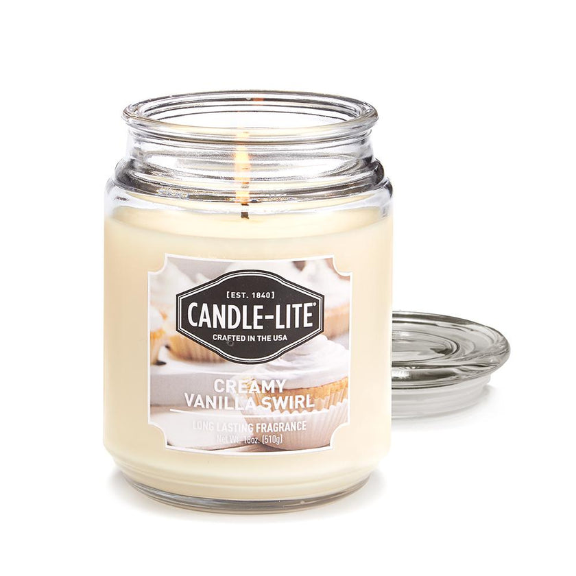 Vela 18 Oz Creamy Vanilla Swirl Candle Lite 3297553