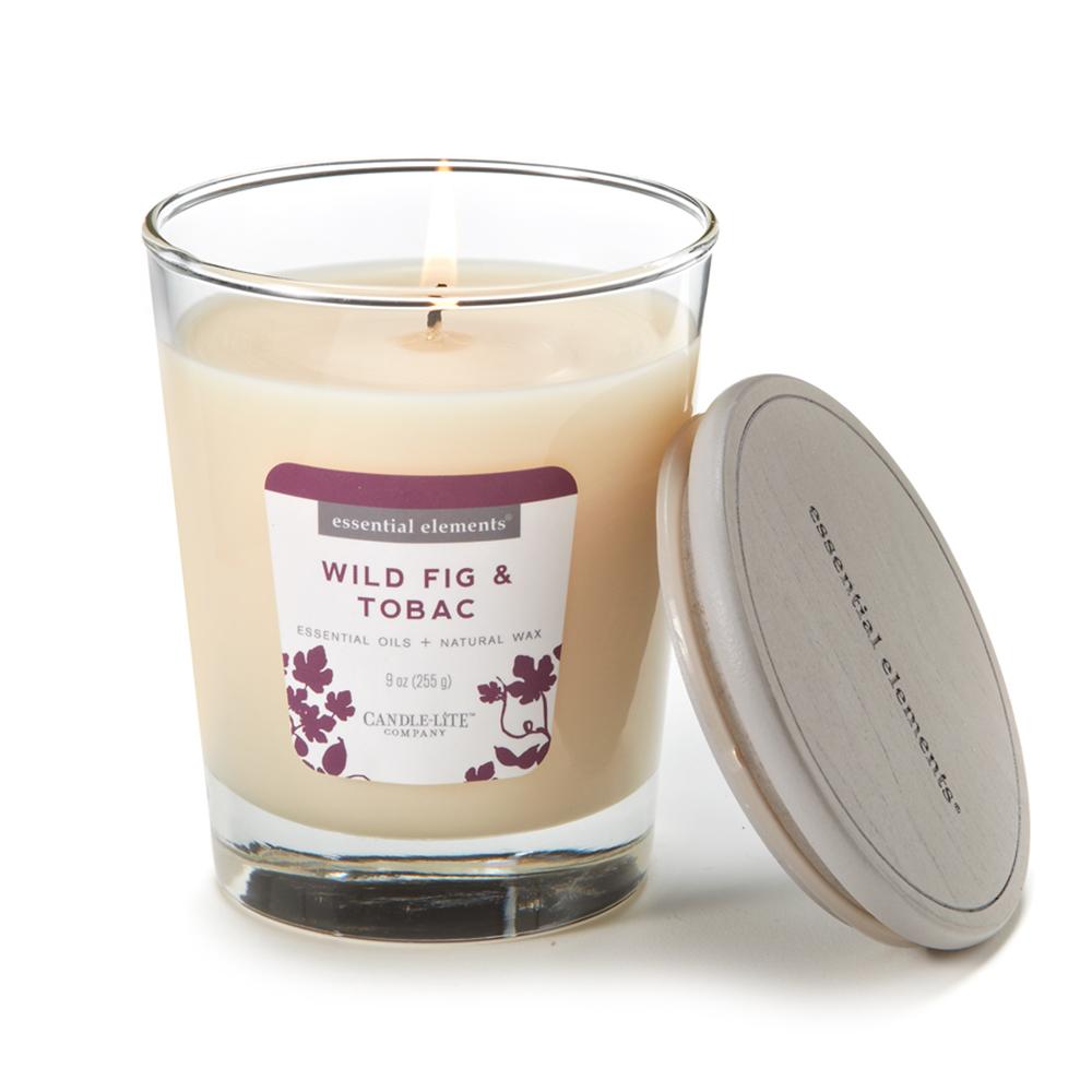 Vela 9 Oz Essential Elements Wild Fig  Tobac Candle Lite 4471200