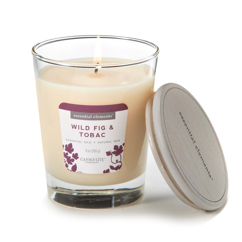 Vela 9 Oz Essential Elements Wild Fig  Tobac Candle Lite 4471200