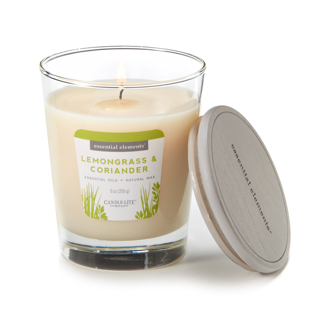 Vela 9 Oz Essential Elements Lemongrass  Coriander Candle Lite 4471350