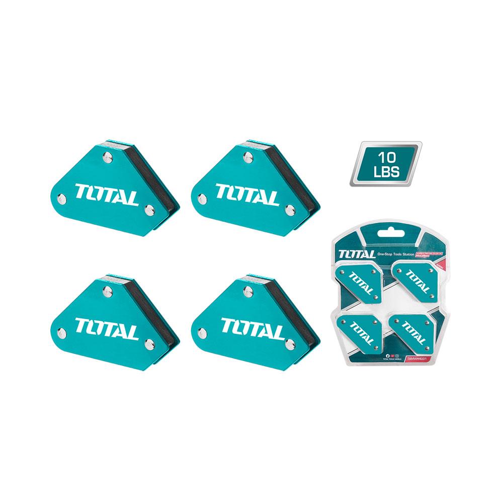 Sujetador Magnetico 10 Lbs X 4 Pzs 3 Posiciones Para Soldar Total Tamwh4001