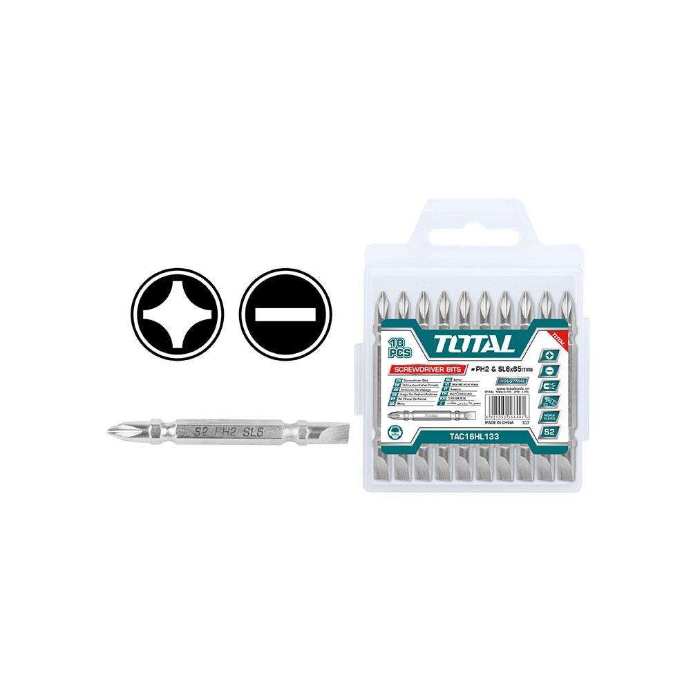 Puntas Taladro Industrial Doble Punta   Juego X 10 Pzs Total Tac16Hl133